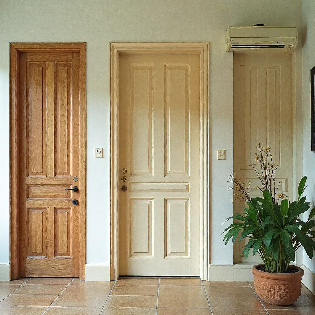 Engineered timber door material